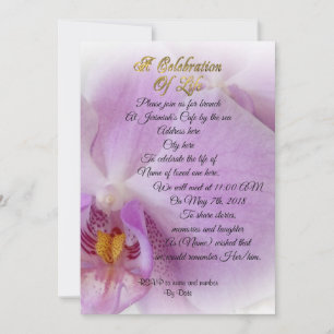 Invitation Célébration d'orchidée d'invitation de la vie