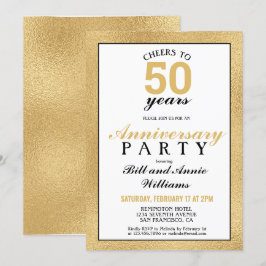 Invitation Célébration du 50e anniversaire de mariage Félicit