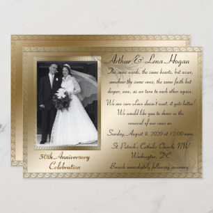 Invitation Célébration du 50e anniversaire d'or