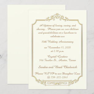 Invitation Célébration du 50e anniversaire d'or