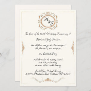 Invitation Célébration du 50e anniversaire du monogramme