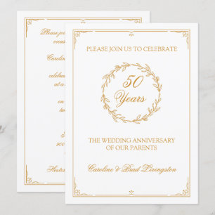 Invitation Célébration du 50e Anniversaire en Or