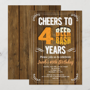 Invitation Célébration du bar de la fête de la bière à 40e an