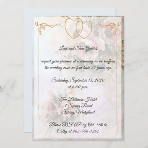 Invitation Célébration du double coeur