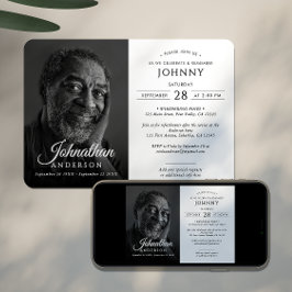 Invitation Célébration du mémorial funéraire moderne de la vi