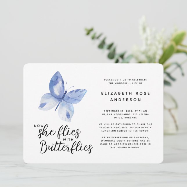 Invitation Célébration du service commémoratif des papillons  (Debout devant)