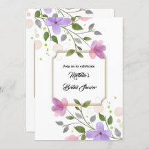 Célébration d'une douche d'aquarelle fleurie d'été