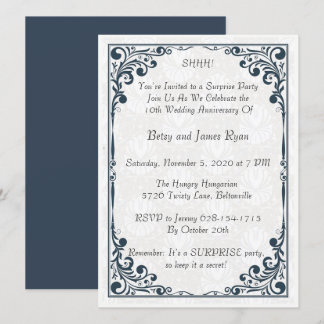 Invitation Célébration élégante du 10e anniversaire
