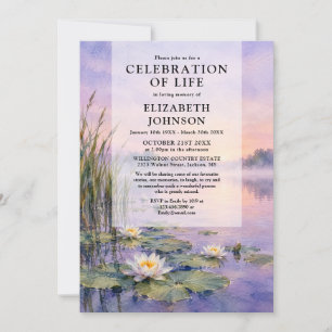 Invitation Célébration florale de l'étang aux nénuphars pour