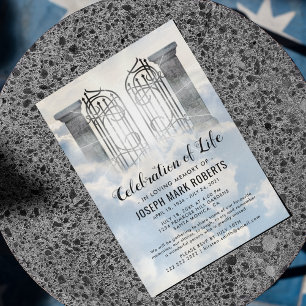 Invitation Célébration funéraire de la vie   Les portes du ci