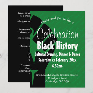 Invitation CÉLÉBRATION HISTOIRE NOIRE BHM personnalisé