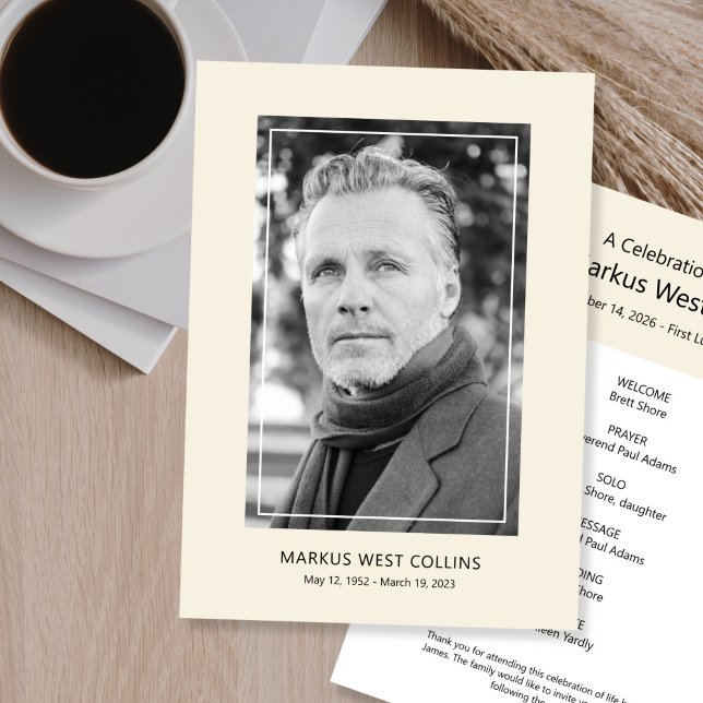 Invitation Célébration imprimable de la vie Photo complète (Créateur téléchargé)