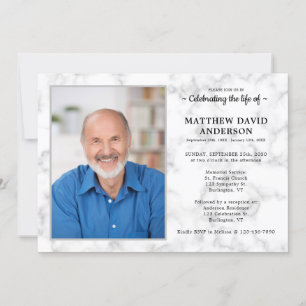 Invitation Célébration Mémorial Simple De La Vie Photo Funéra