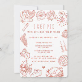 Invitation Célèbration mignonne et décontractée du dîner de l