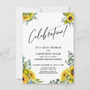 Invitation Célébration ! Réception de fête Eucalyptus Tournes