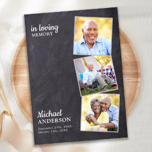 Invitation Célébration Rustique De La Vie 3 Photos Mémorial