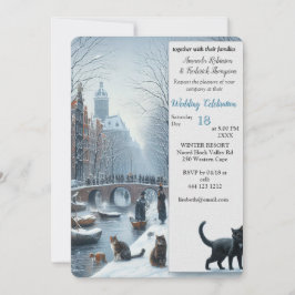 Invitation Célébrations d'hiver dans la neige, avec Kittens