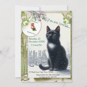 Invitation Célébrations d'hiver dans la neige, avec Kittens