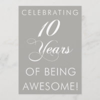 Célébrer 10 ans d'être génial