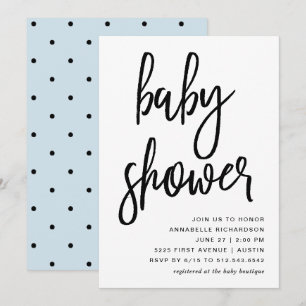Invitation Célébrer Baby shower de typographie moderne