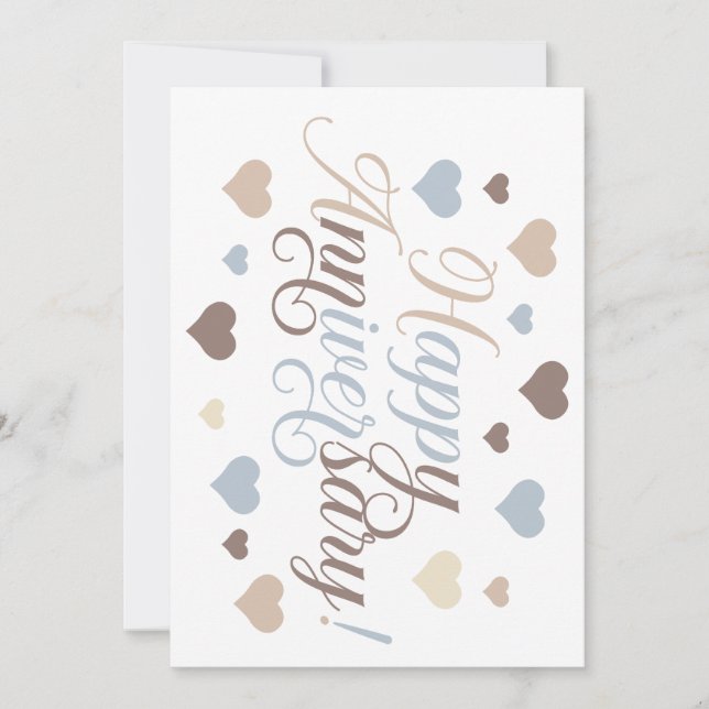 Invitation Célébrer l'amour : Joyeux Anniversaire de Mariage (Devant)