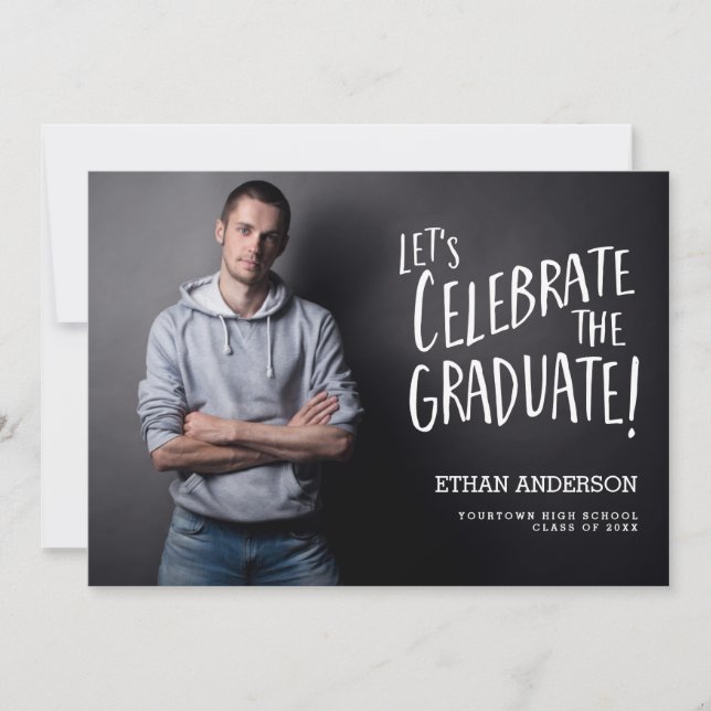 Invitation Célébrer le diplômé | Photo Graduation Party (Devant)