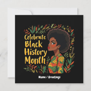 Invitation Célébrer le Mois de l'histoire des Noirs Honorer A