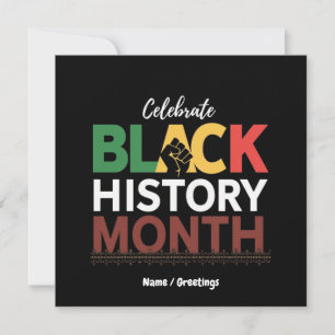 Invitation Célébrer le Mois de l'histoire des Noirs honorer l