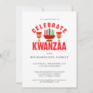 Invitation Célébrer l'invitation du parti Kwanzaa