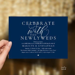Invitation Célébrez avec les jeunes mariés, Dîner de mariage
