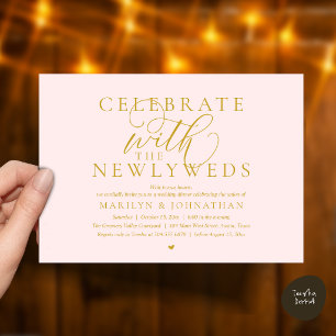 Invitation Célébrez avec les jeunes mariés, Dîner de mariage 