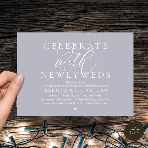 Invitation Célébrez avec les jeunes mariés, Dîner de mariage