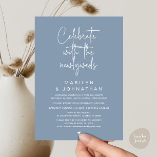 Invitation Célébrez avec les jeunes mariés, dîner de mariage