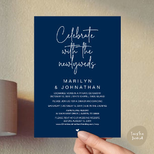 Invitation Célébrez avec les jeunes mariés, dîner de mariage