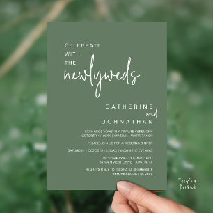Invitation Célébrez avec les jeunes mariés Dîner de mariage m