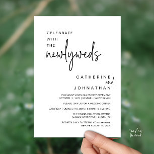 Invitation Célébrez avec les jeunes mariés Dîner de mariage m