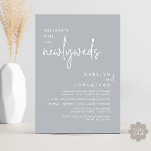 Invitation Célébrez Avec Les Nouveaux Mariés, Dîner Mariage