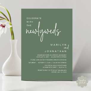 Invitation Célébrez Avec Les Nouveaux Mariés, Dîner Mariage