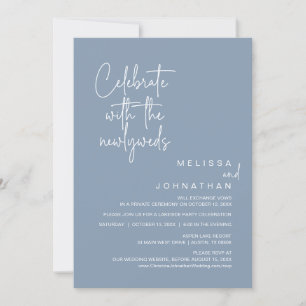 Invitation Célébrez Avec Les Nouveaux Mariés, Mariage Elopeme