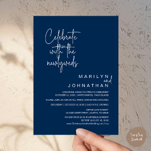 Invitation Célébrez Avec Les Nouveaux Mariés, Mariage Elopeme