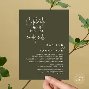 Invitation Célébrez Avec Les Nouveaux Mariés, Mariage Elopeme