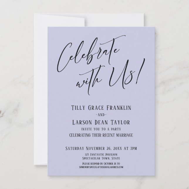 Invitation Célébrez avec nous ! Cortège de mariage moderne au (Devant)