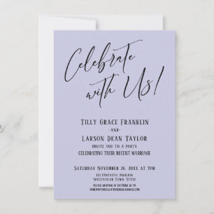 Invitation Célébrez avec nous ! Cortège de mariage moderne la