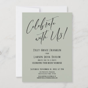 Invitation Célébrez avec nous ! Cortège de mariage Moderne Sa