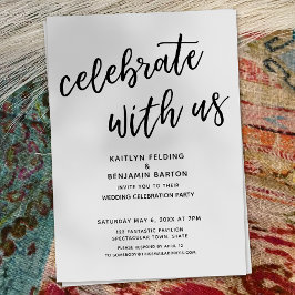 Invitation "Célébrez avec nous" Décontractée fête de mariage