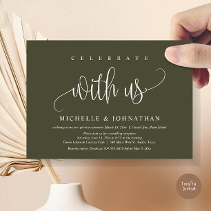 Invitation Célébrez Avec Nous, Mariage Elopement Célébration