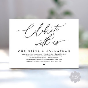 Invitation Célébrez Avec Nous Mariage Elopement Diner Party