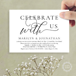 Invitation Célébrez avec nous Mariage Fugue Noces Danse