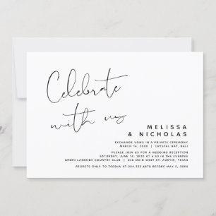 Invitation Célébrez avec nous, Mariage Fuite de Cérémonie