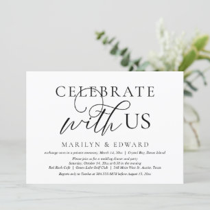 Invitation Célébrez avec nous, Mariage Fuite de Cérémonie de 